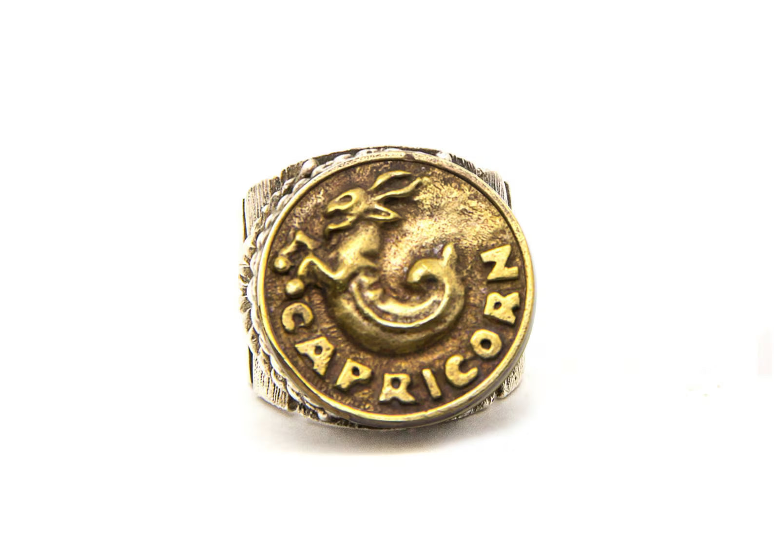 Capricorn Zodiac Medallion Ring