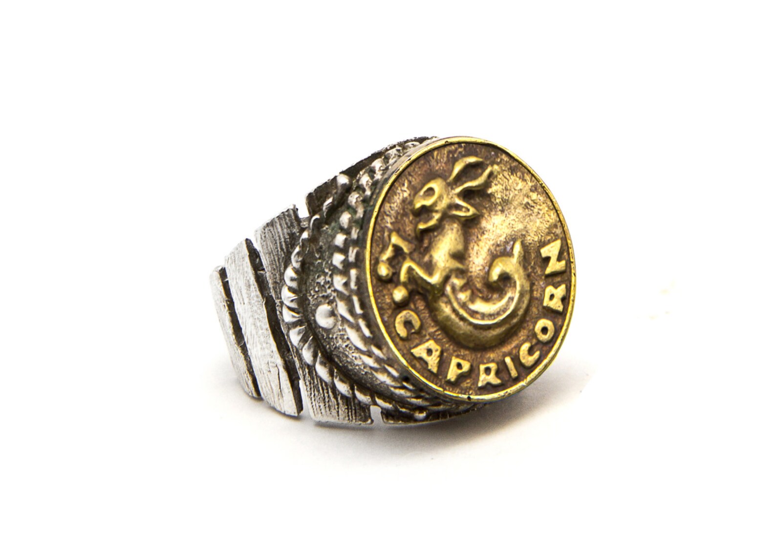 Capricorn Zodiac Medallion Ring