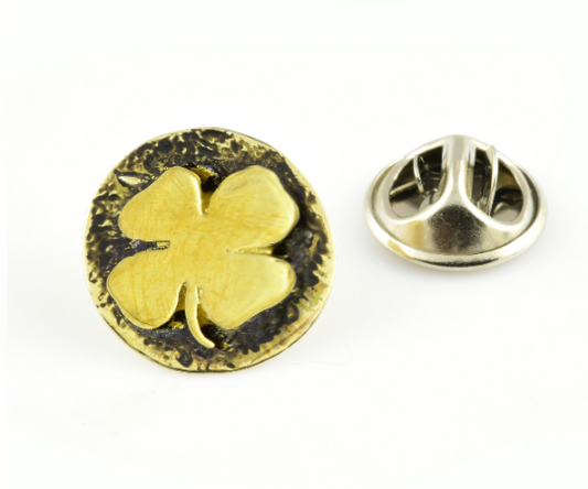 Four-Leaf Clover Brooch Pin