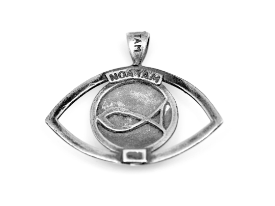 An Amazing Silver Coin Symbol Pendant Necklace With The Thanksgiving Meditation, Eye Jewelry, Gift For Her, Gift For Him, Yoga Lovers Gift Idea
