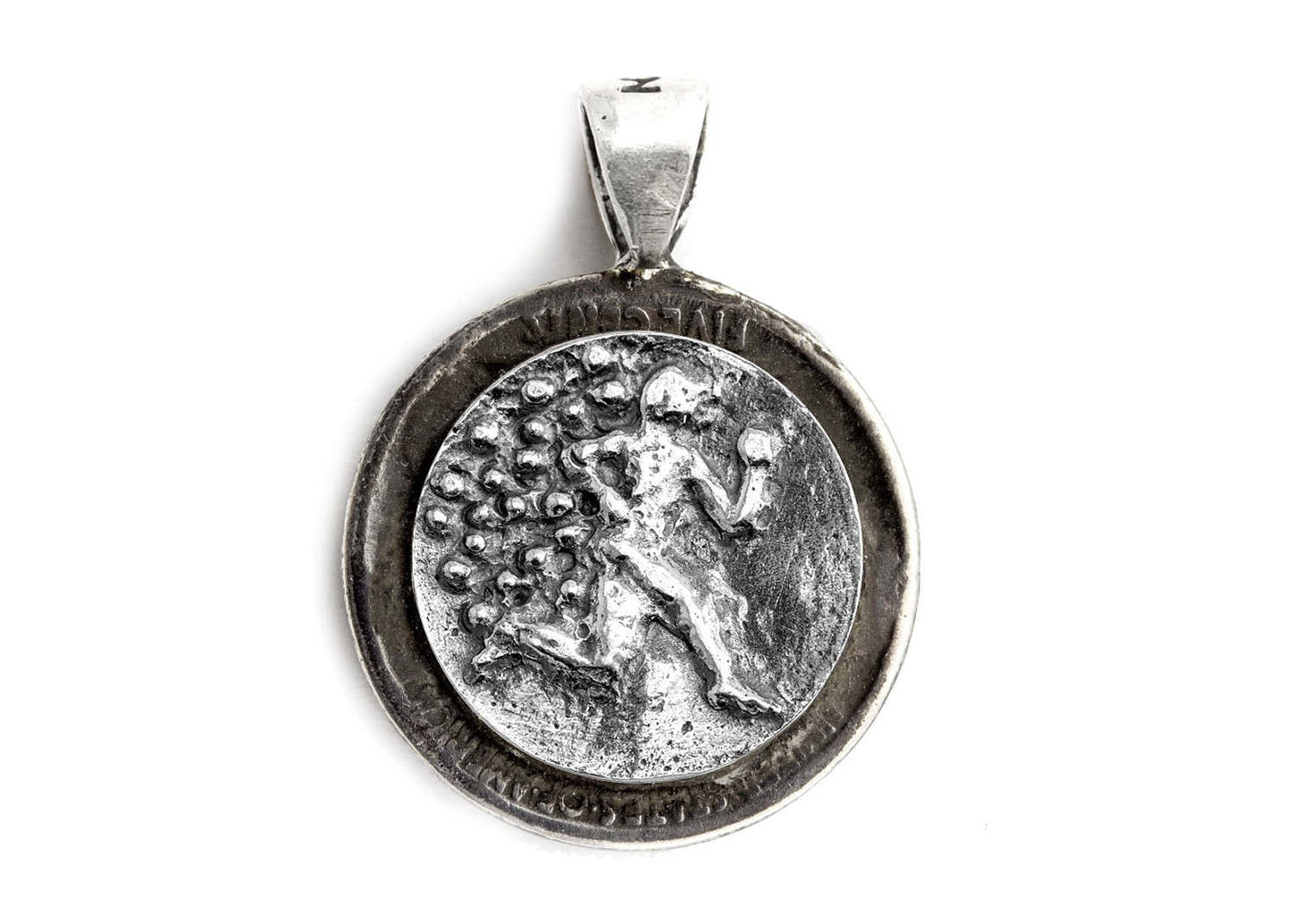 Running Man Medallion Pendant on Buffalo Nickel coin of USA Necklace