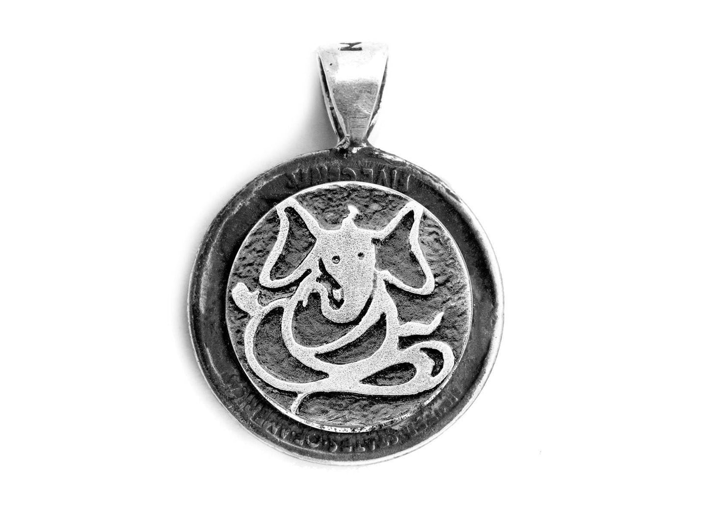 Ganesha Medallion Pendant on Buffalo Nickel coin of USA Noa Tam coin jewelry indian god