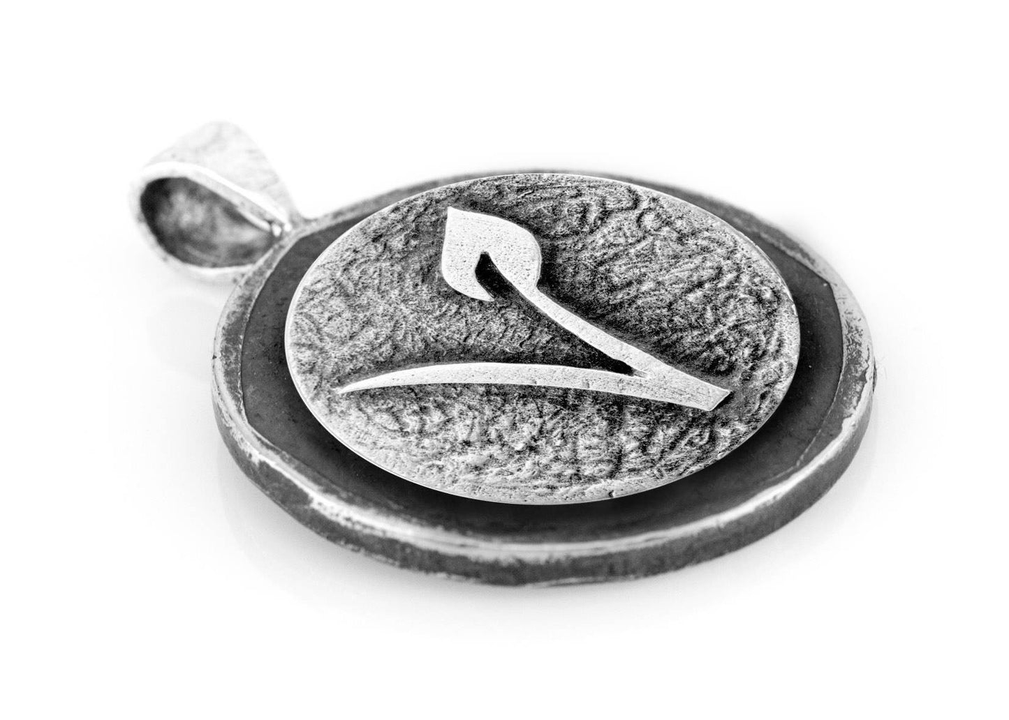Vegan Symbol Medallion with Buffalo Nickel Coin of USA Coin Pendant Necklace