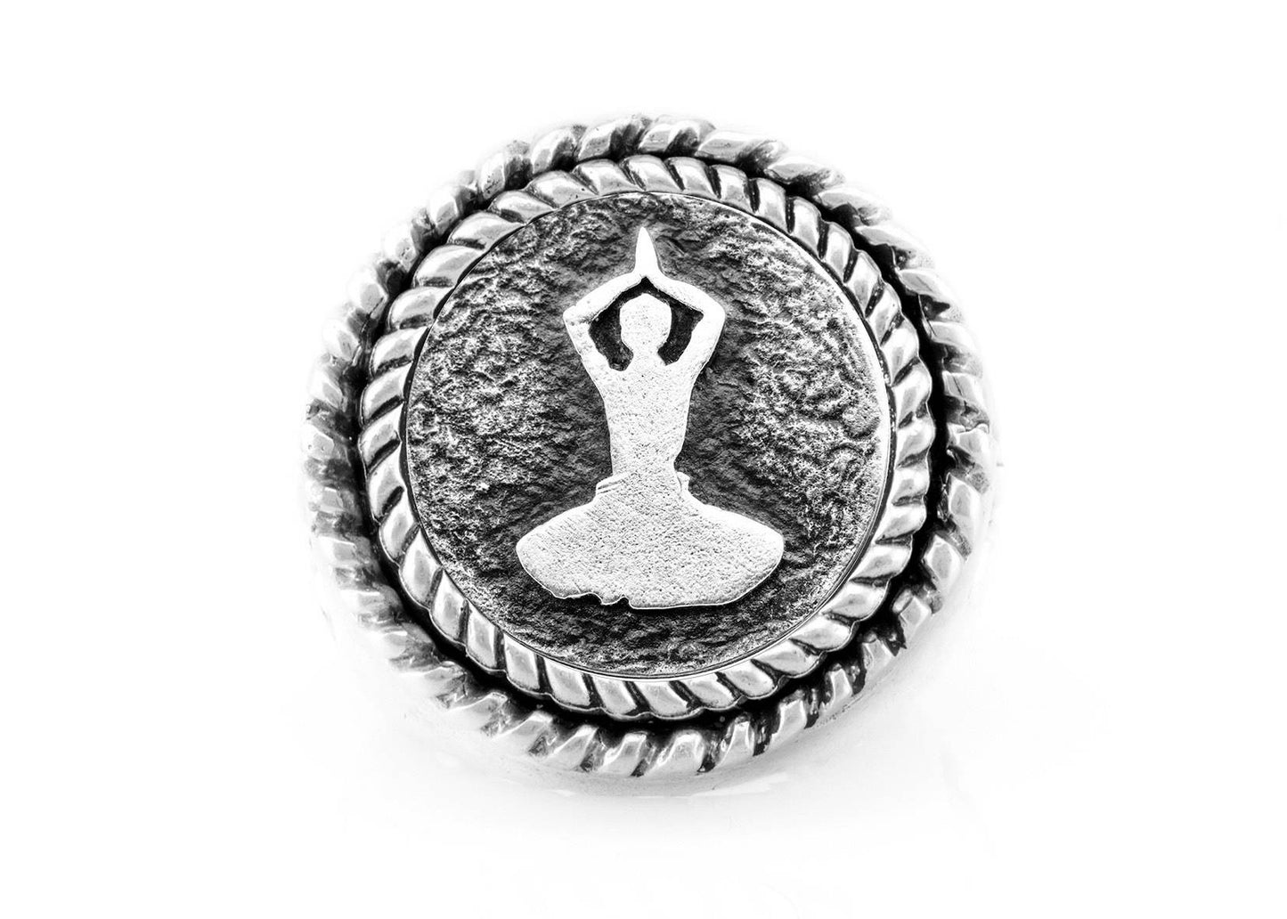 Thanksgiving Gratitude Meditation Symbol Ring with "Fleur de lis" symbol
