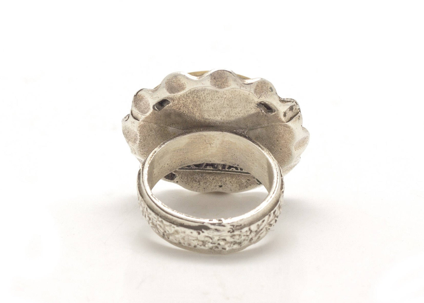 Coin ring with the 5 Cent coin of Netherlands with sterling silver ring