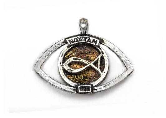 Israeli Old' Collector's Coin: 5 Agorot Eye Necklace