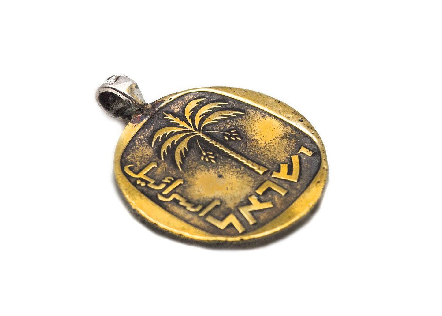 Israeli Old, Collector's Coin - 10 Agorot Palm Tree Necklace