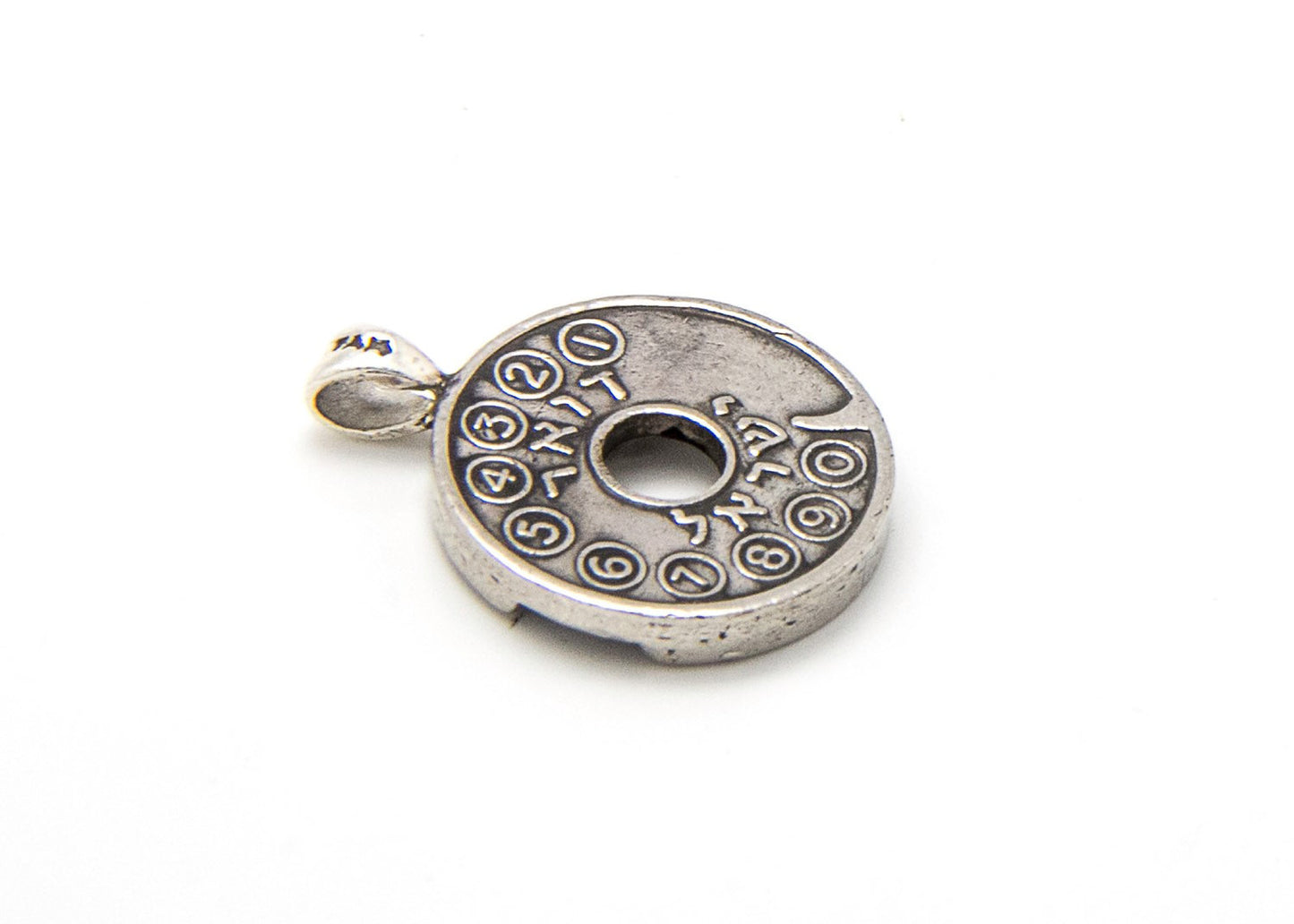 Old Israeli Telephone Token Coin Necklace