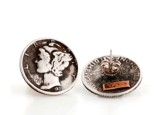 US Coin Earrings - Liberty Dime Earrings