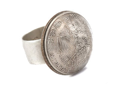 Golden Eagle Coin of USA and Mexico Partnership Ring
