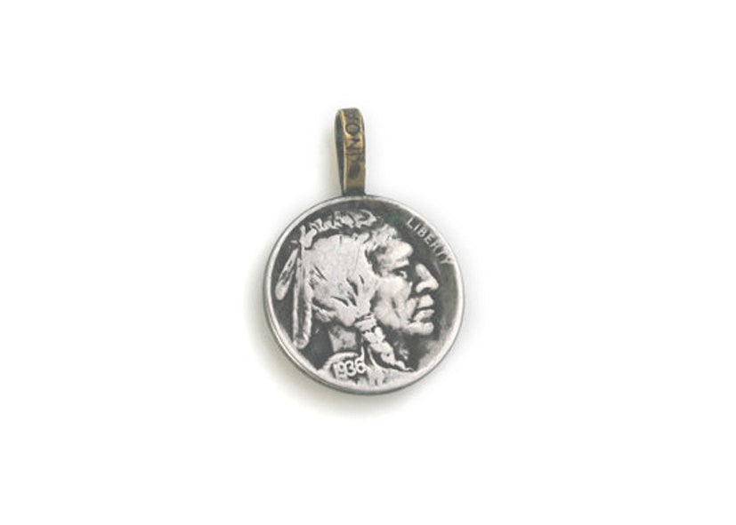 Buffalo Nickel Old USA 5 Cent Coin Pendant Necklace