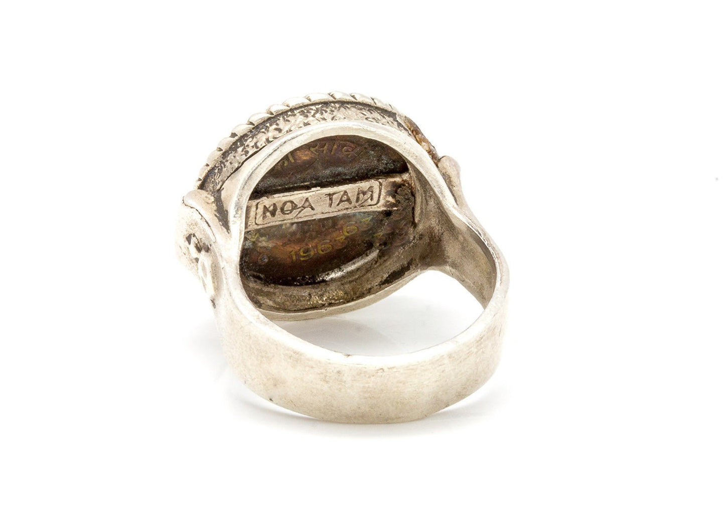 India Coin Ring, Sterling Silver Signet Ring, Men's Ring, Bohemian Ring- With The 1 Naya Paisa