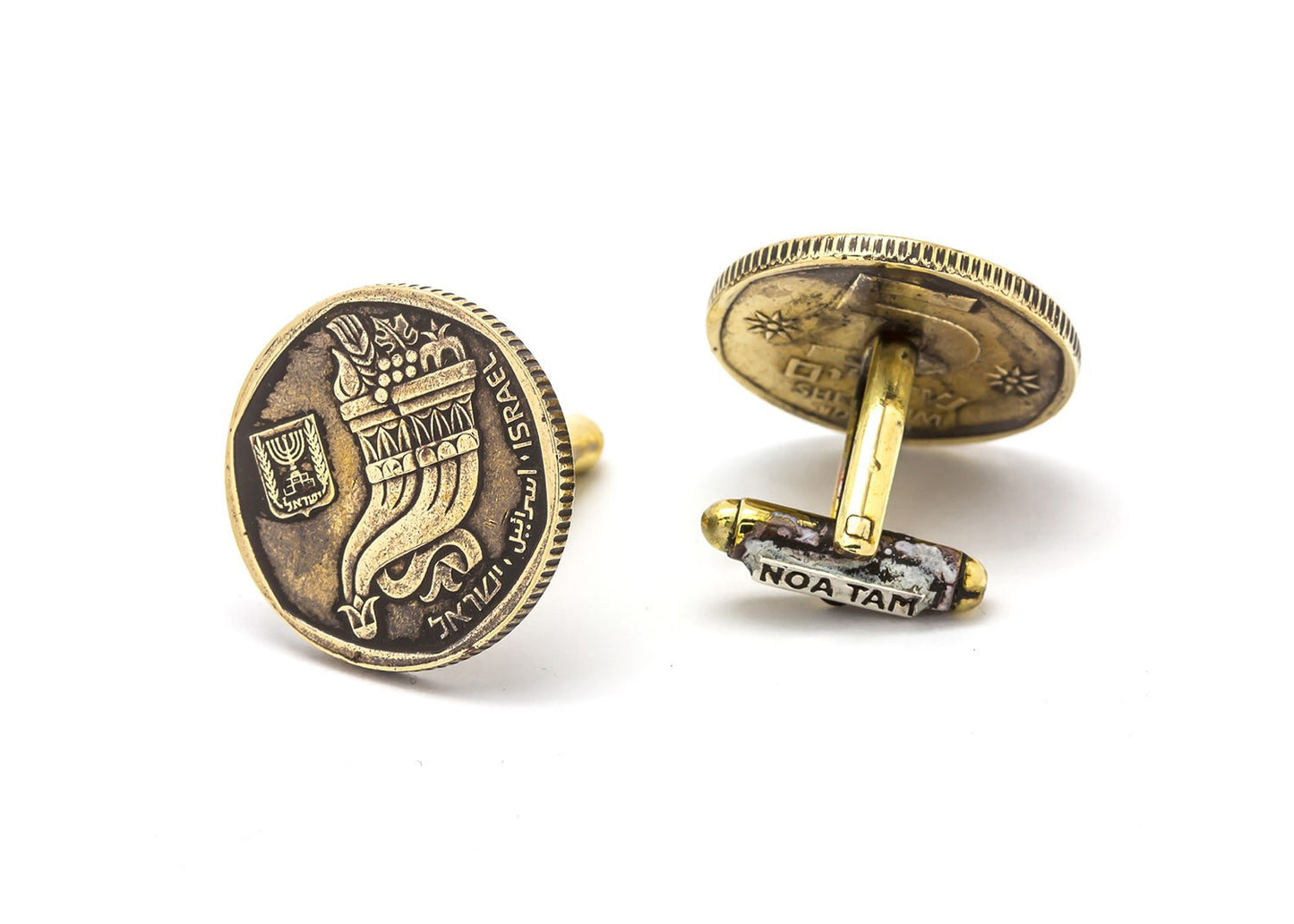 Cufflinks with old 5 Israeli