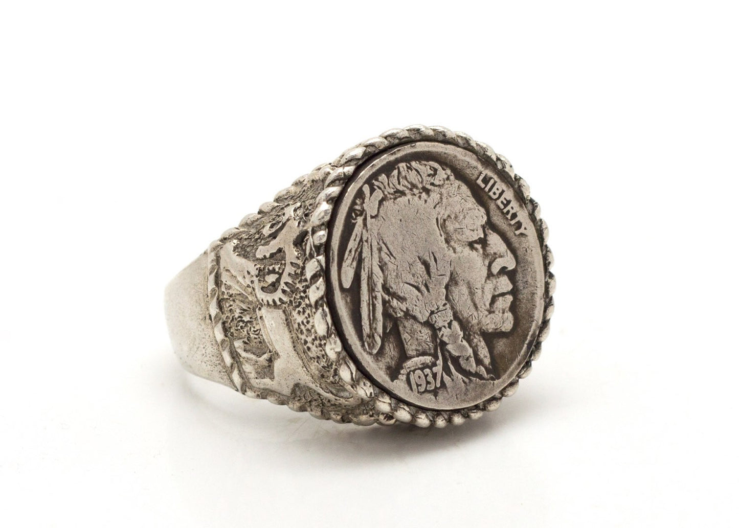Buffalo Nickel Old, Collector's Coin Ring - Coin of USA