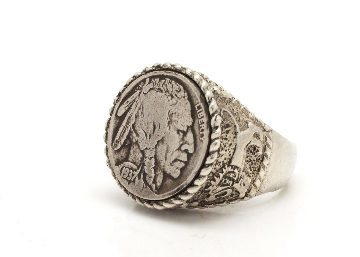 Buffalo Nickel Old, Collector's Coin Ring - Coin of USA