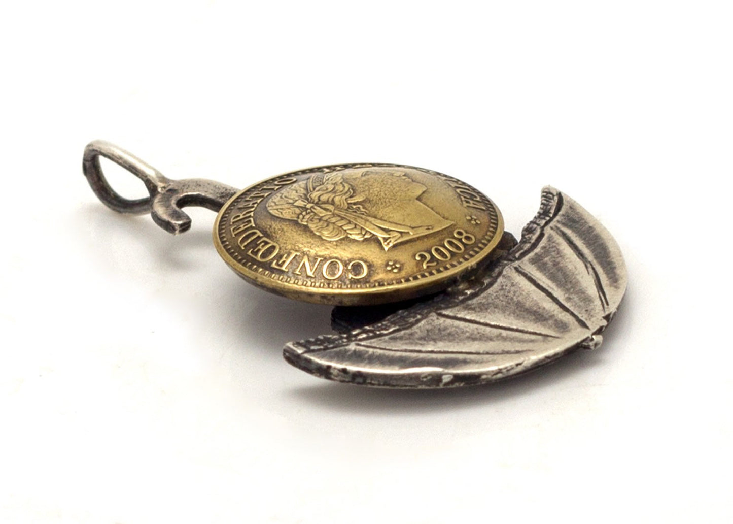 Swiss 5 Rappen Coin of Switzerland Love Pendant Necklace
