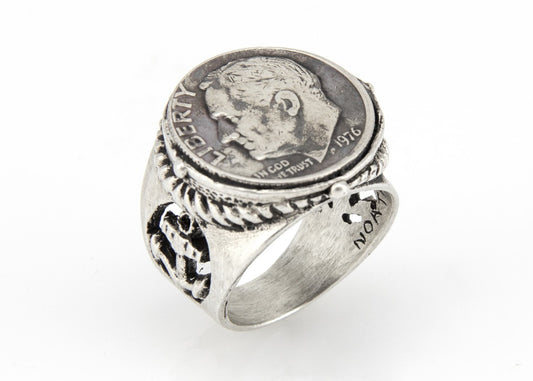 US Dime Sterling Silver Coin Ring