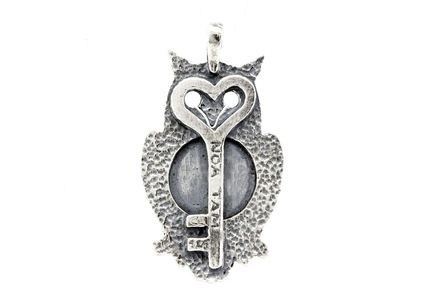 Silver Owl Pendant with Aries Zodiac