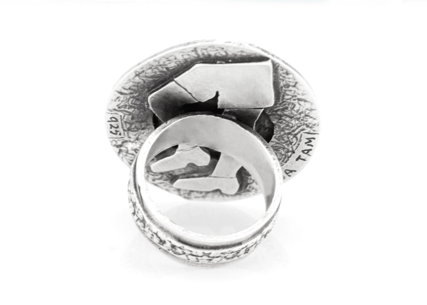 Horseshoe Coin Medallion Good Luck Ring