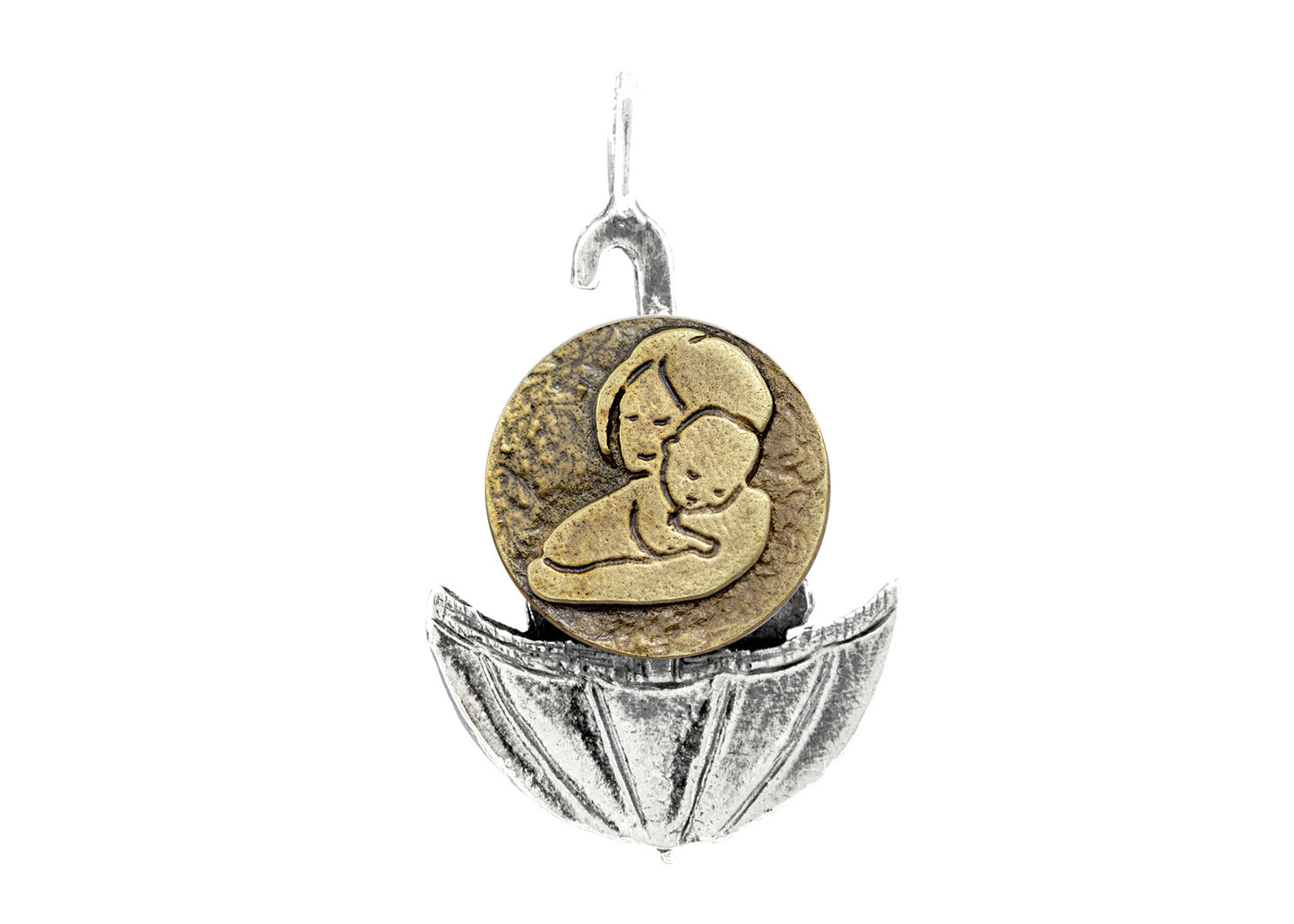 Mother and Child Unconditional Love Medallion of Israel Necklace