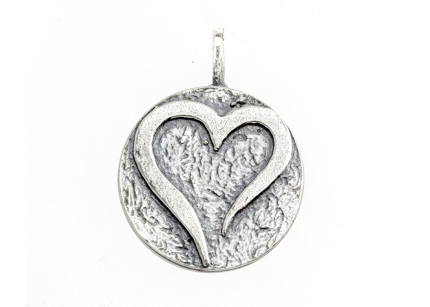 925 Sterling Pendant Silver With Open Heart