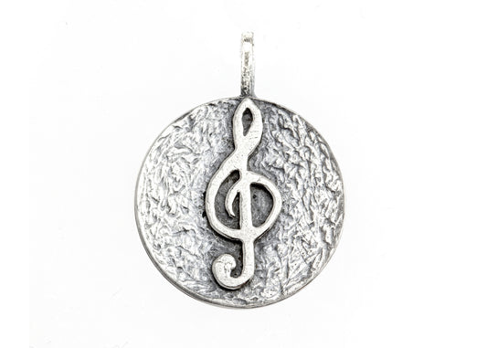 Sol Key Musical Coin Medallion Necklace