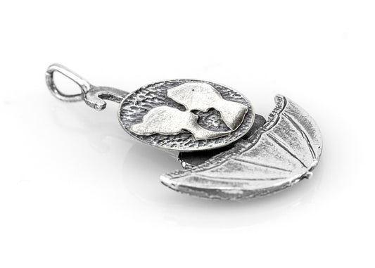 The Couple Sharing Love Coin Umbrella Necklace