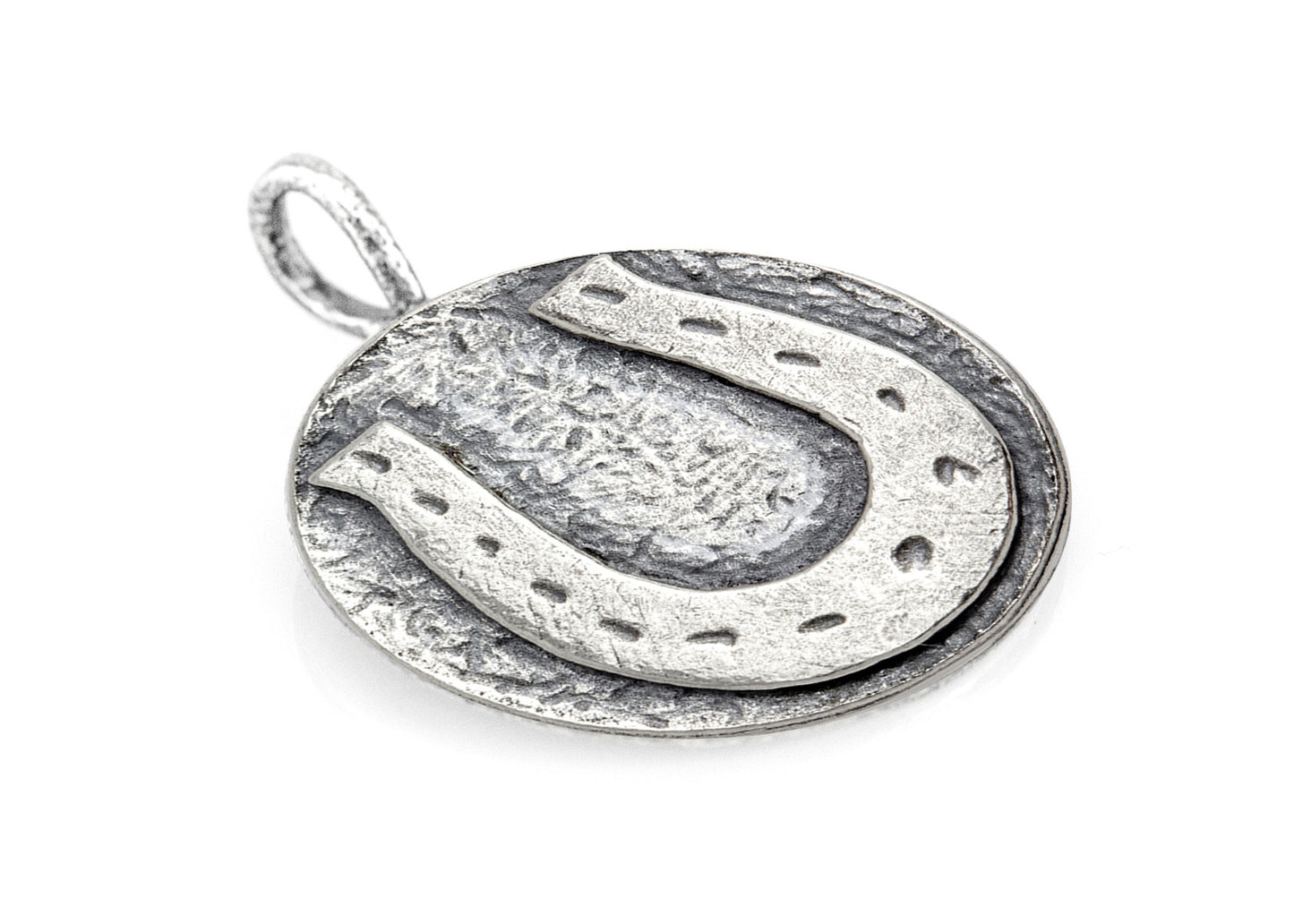 Horseshoe Coin Medallion Good Luck Necklace