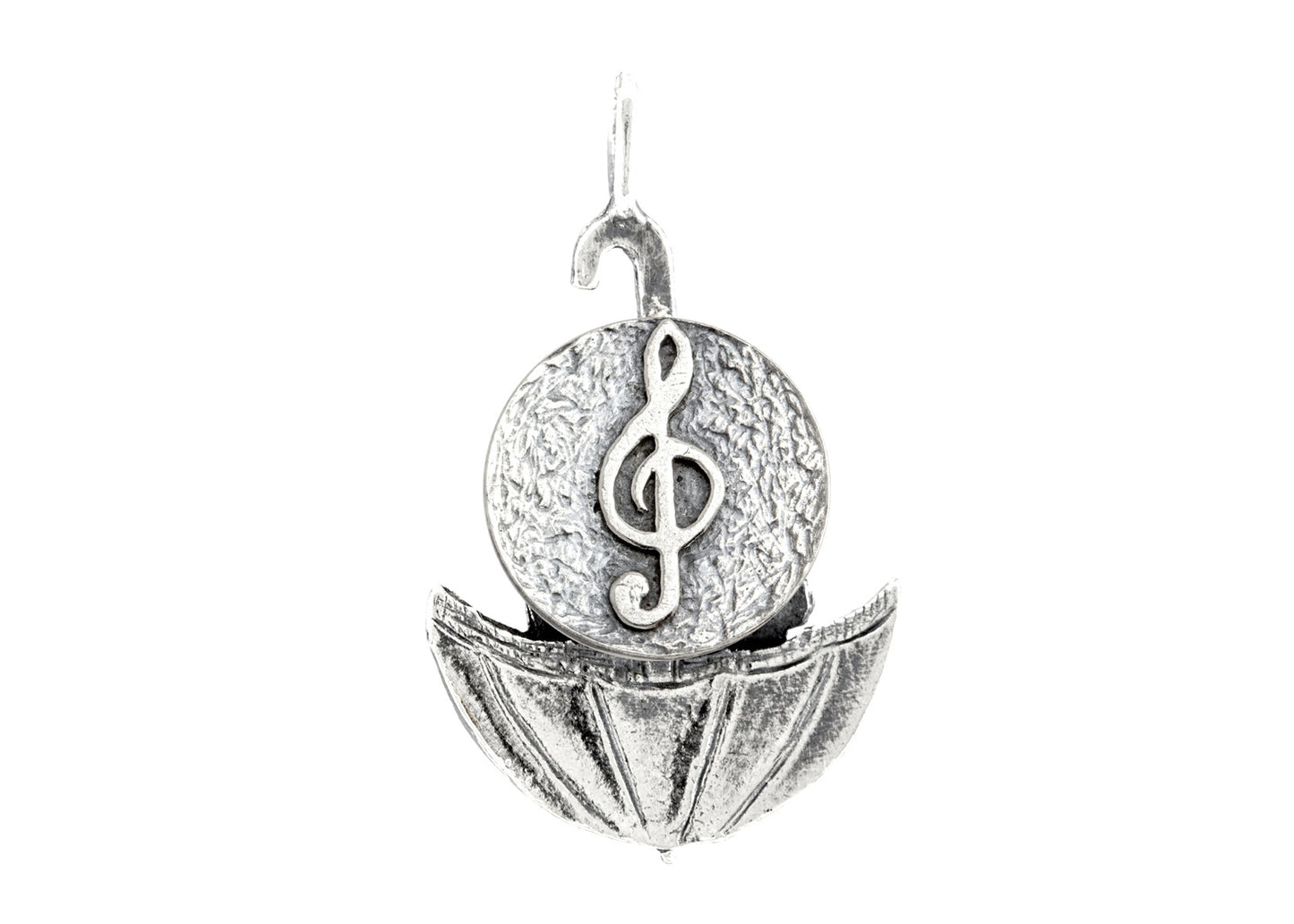 Treble Clef  Musical Medallion of Israel Necklace