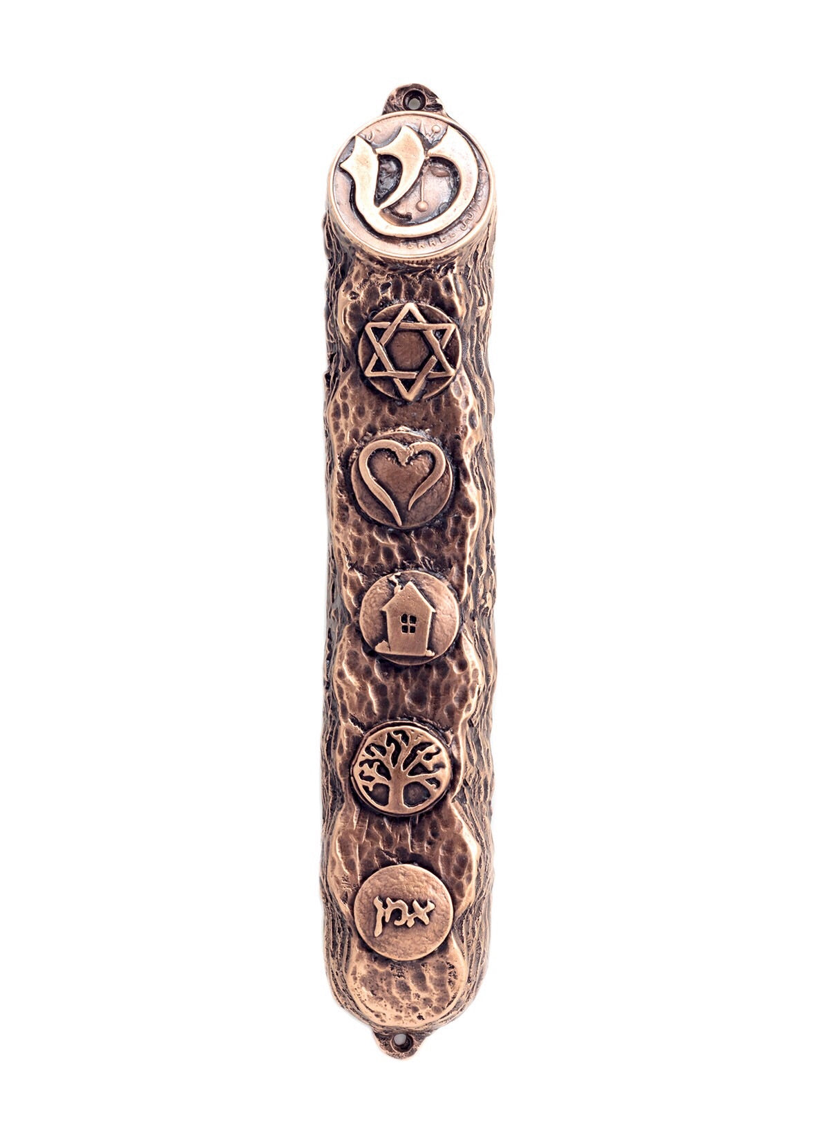 Copper Mezuzah Case, Mezuzah with Scroll for Door, Ornate Mezuzah, Intricate Royal Mezzuzahs, Judaica Gifts for Home 16cm / 6.3Inch