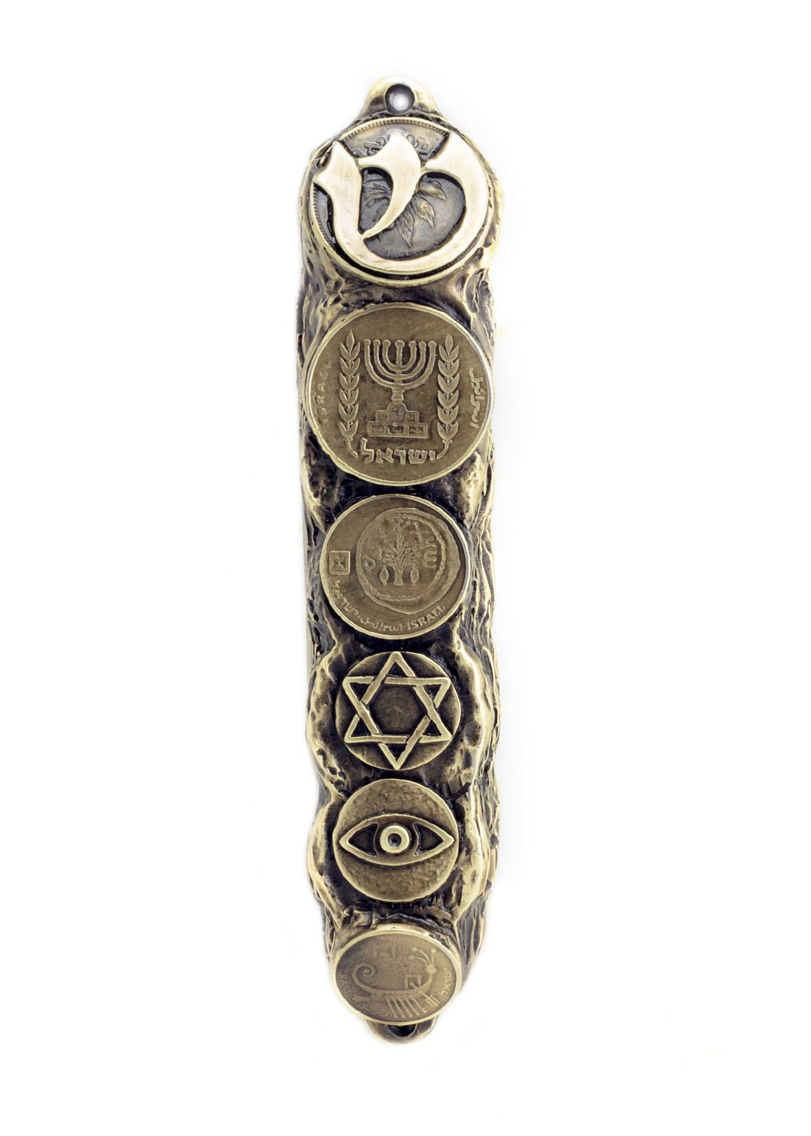 Bronze Mezuzah Case, Mezuzah with Scroll for Door, Ornate Mezuzah, Intricate Royal Mezzuzahs, Judaica Gifts for Home