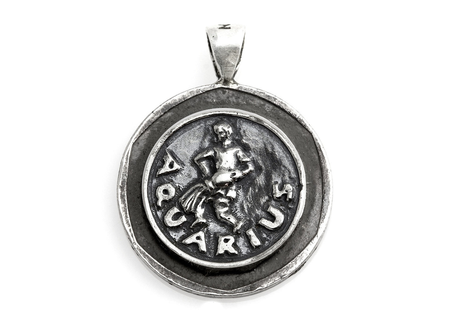 Aquarius Medallion on an Old 10 Sheqel Coin of Israel