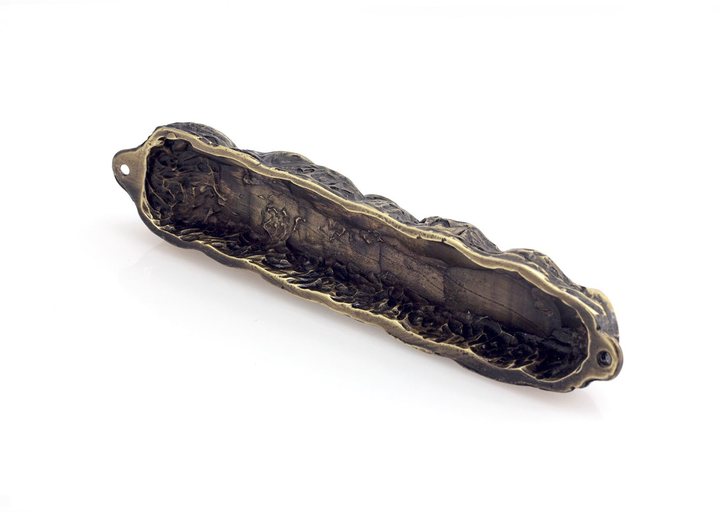 Mezuzah with Bright Symbols & Blessings, Bronze - Small (13cm)