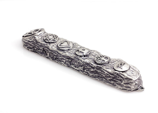 Silver Mezuzah Case, Silver Mezuzah with Scroll for Door, Ornate Mezuzah, Intricate Royal Mezzuzahs, Judaica Gifts for Home 16cm / 6.3Inch