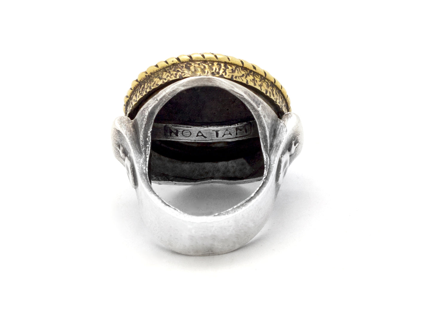 Coin ring with the crown  coin medallion