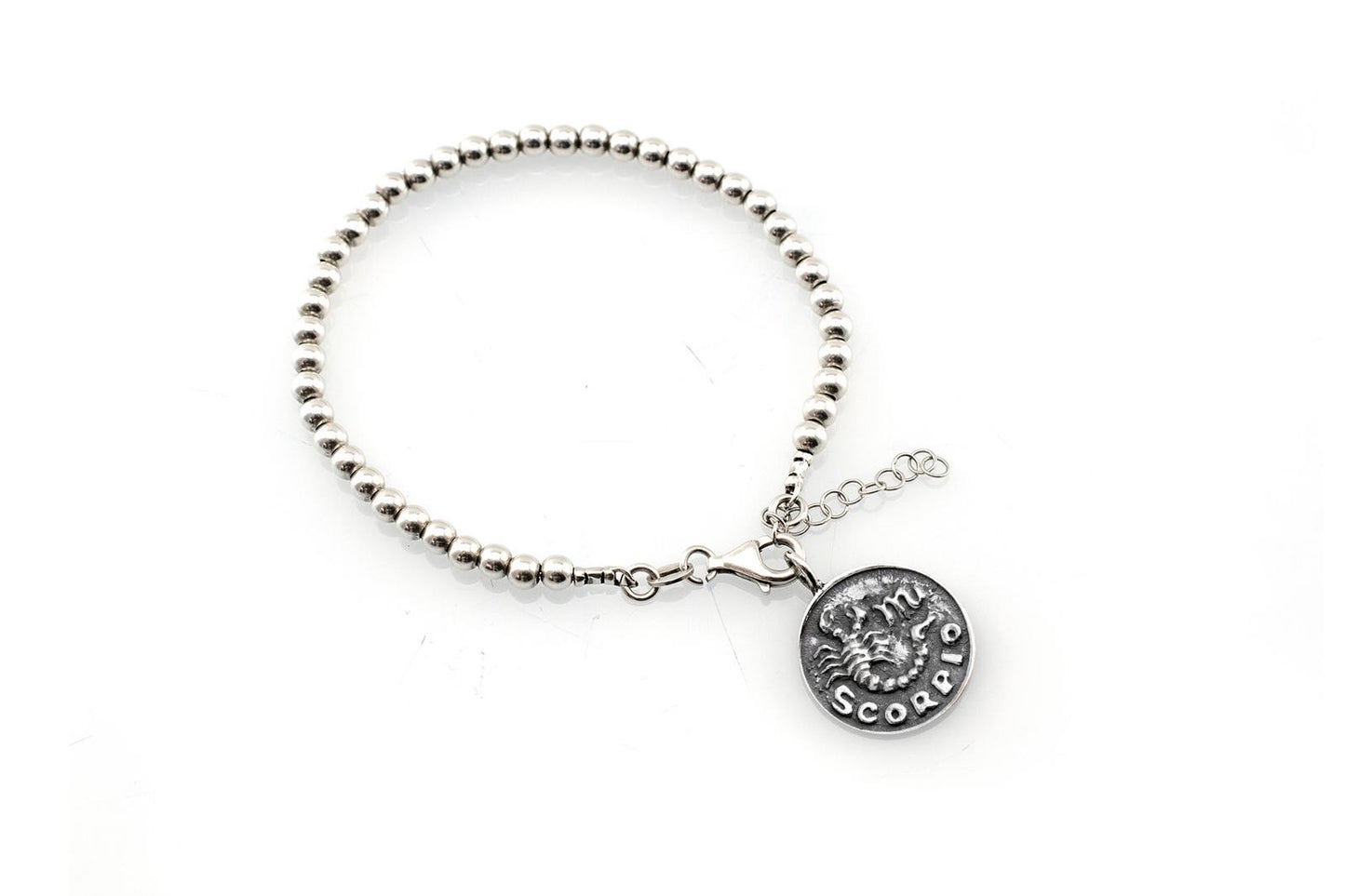 Scorpio medallion with a Bead Bracelet -Zodiac jewelry -One of kind jewelry