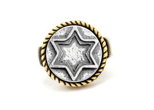 925 sterling silver ring with Star of David