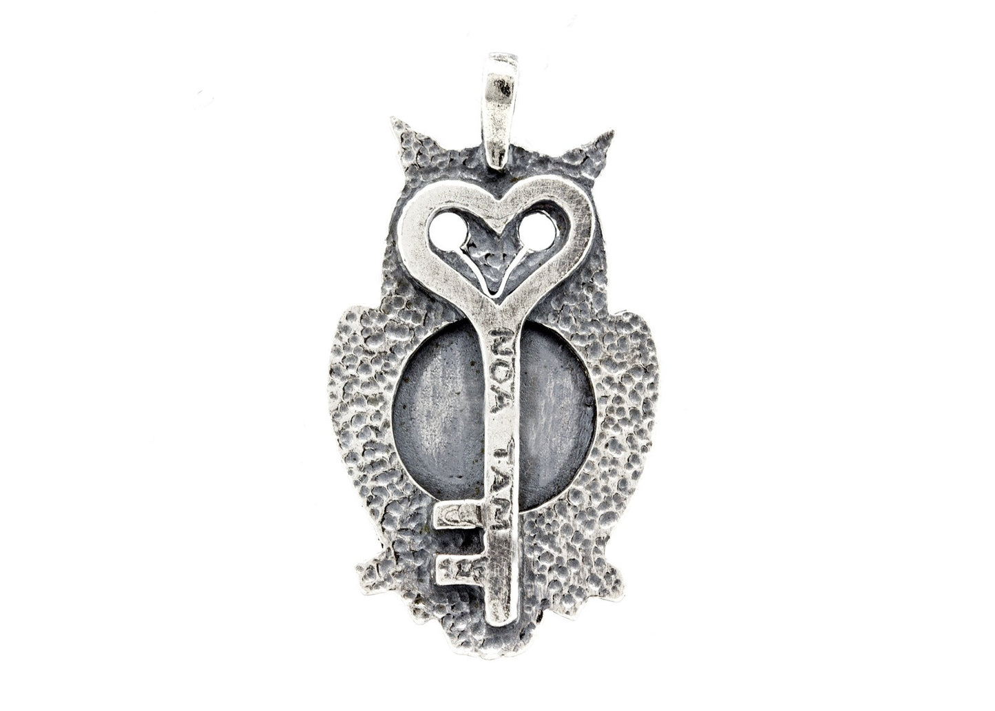 Silver Owl Pendant with Mother and Child