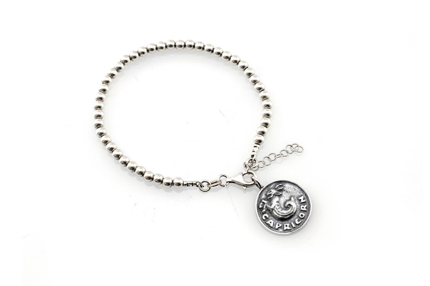 Capricorn medallion with a Bead Bracelet -Zodiac jewelry -One of kind jewelry