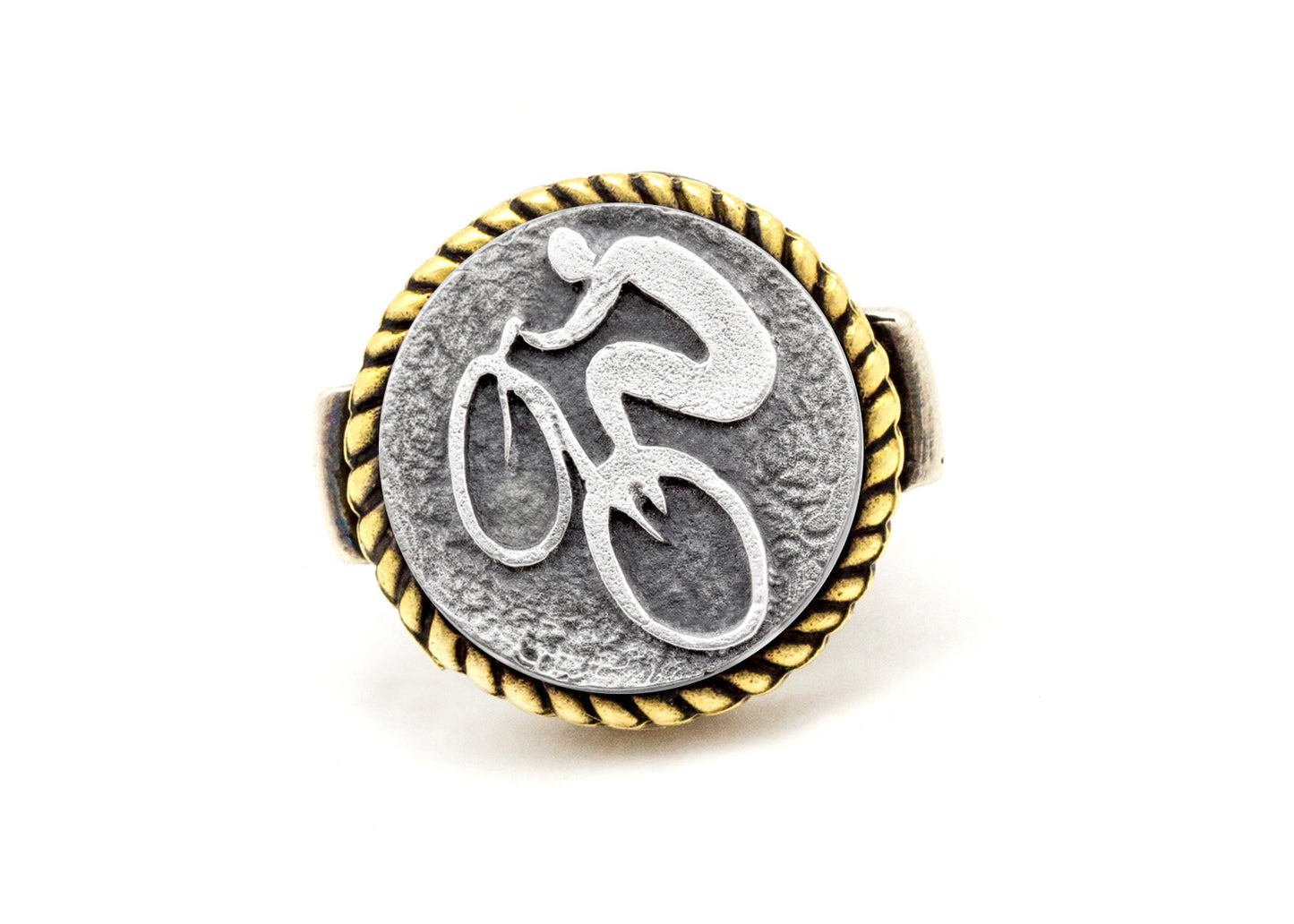 coin ring with the Bicycle coin medallion