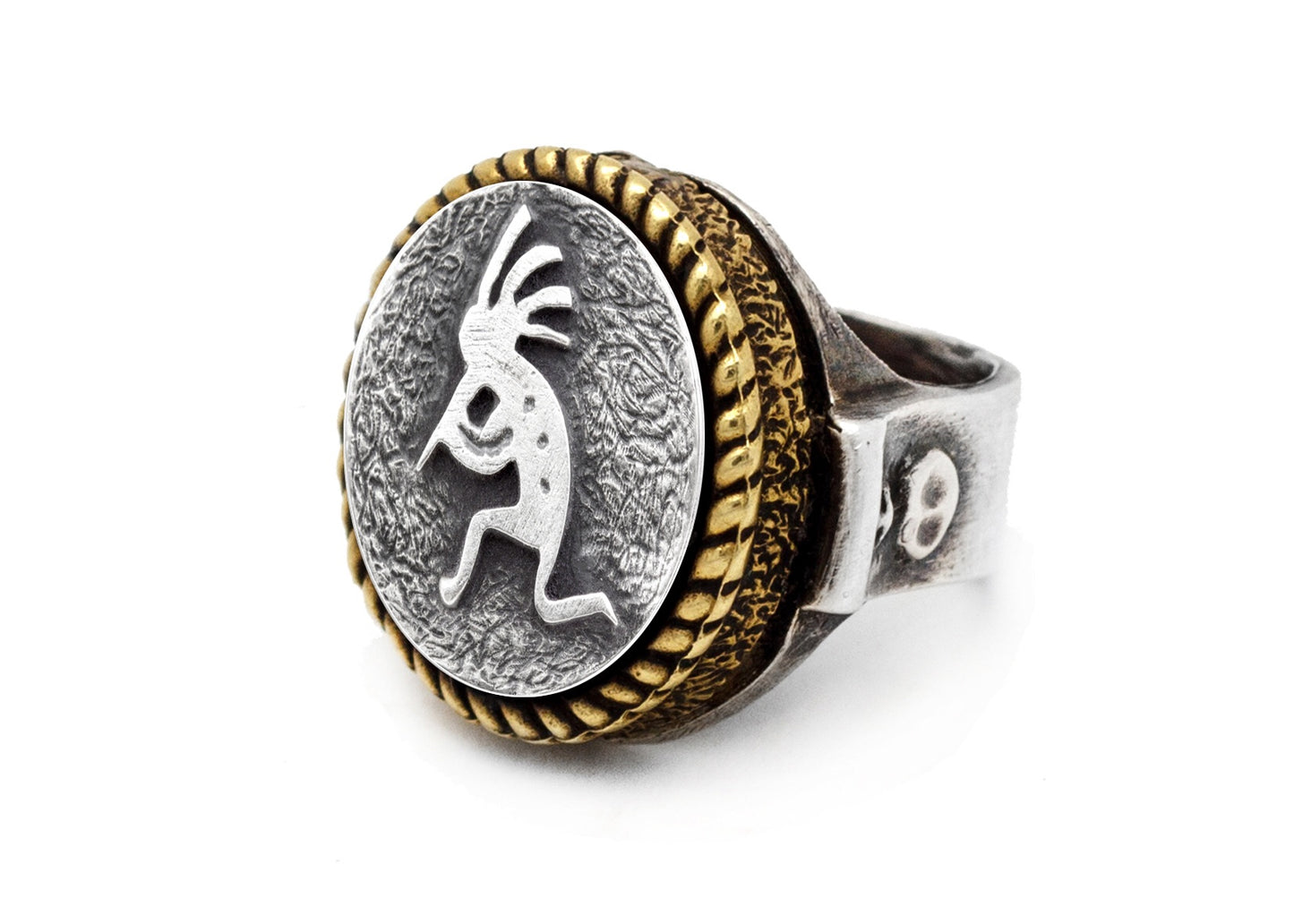 Ring with the Kokopelli  coin medallion