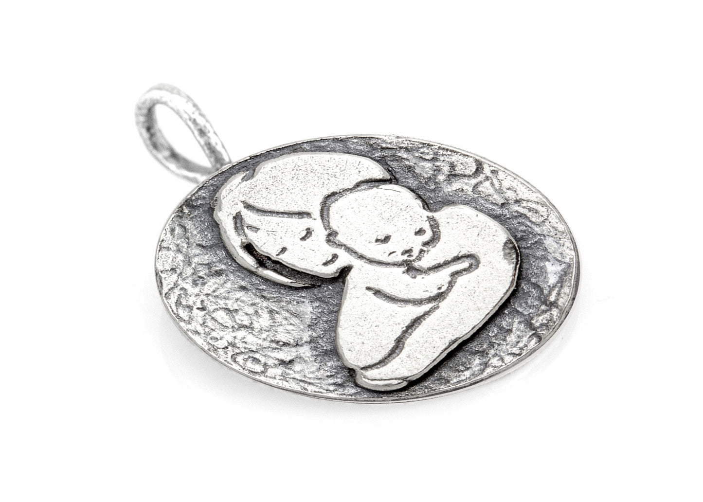 925 Sterling Pendant Silver With Mother and child